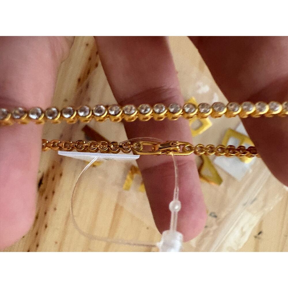 Baublebar Amalie Tennis Bracelet Gold Plated Crystal - Picture 6 of 7